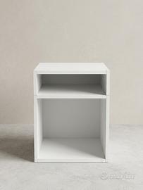 Comodino Libreria Organizer mobiletto cubi bianco