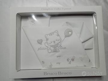 Set Lenzuolino Culla 3 pezzi BRUCO BRUCO Ricamato