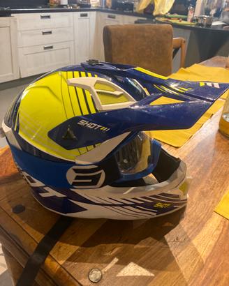 Casco race cross SHOT e maschera cross