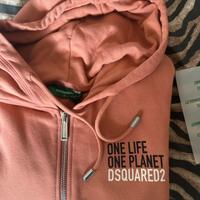 Felpa con zip e cappuccio dsquared2 uomo