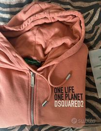 Felpa con zip e cappuccio dsquared2 uomo