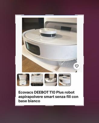 Robot Ecovacs aspira e lavapavimenti T10 Plus