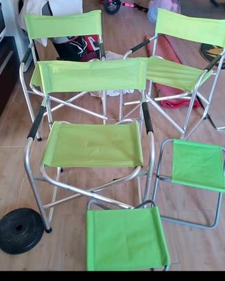 Set sedie pieghevoli da campeggio/giardino con sg