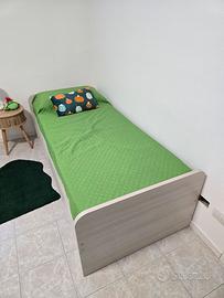 Letto singolo con 2 cassettoni contenitore