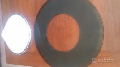 Plafoniera bianca e nera in vetro