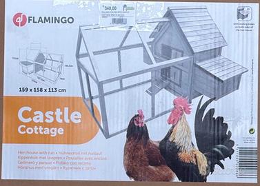 CASETTA PER GALLINE CASTLE COTTAGE GRIGIO