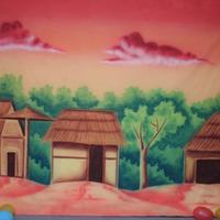 Scenografia carnevale fondale piu' accessori