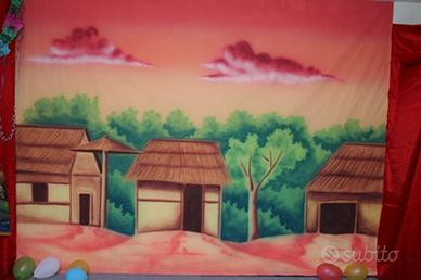 Scenografia carnevale fondale piu' accessori