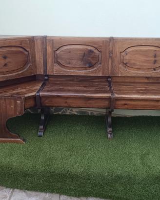 Panca angolare in legno 