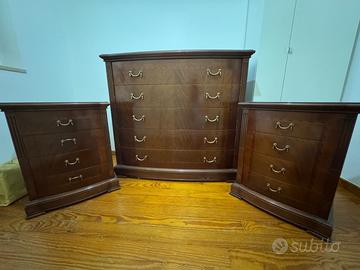 Trittico camera da letto in legno massello