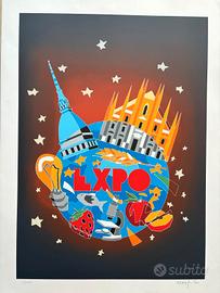 N. 2 serigrafie Ugo Nespolo celebrative EXPO 2015