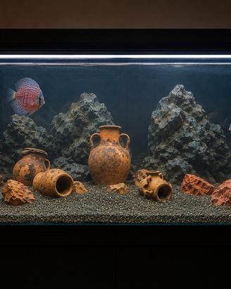Acquario completo 80×50×42h (~165L) con mobile