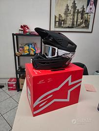 casco alpinestras sm3 tg s come nuovo più maschera