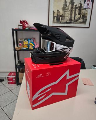 casco alpinestras sm3 tg s come nuovo più maschera