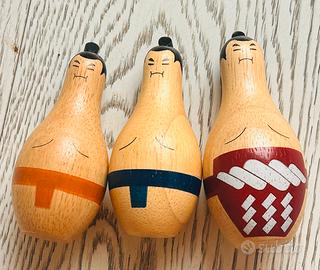 Trio Birilli Sumo in Legno MUJI