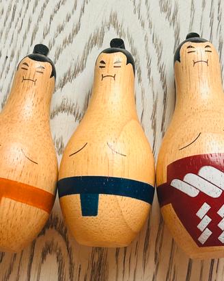 Trio Birilli Sumo in Legno MUJI