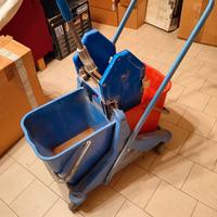 CARRELLO PULIZIE PROFESSIONALE CON MANICO