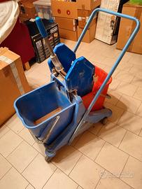 CARRELLO PULIZIE PROFESSIONALE CON MANICO