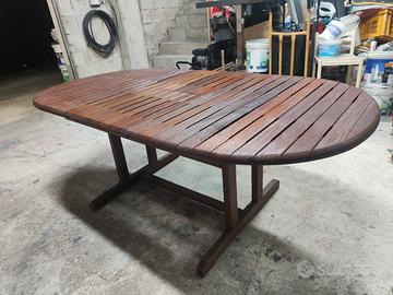 tavolo giardino in legno con sedie