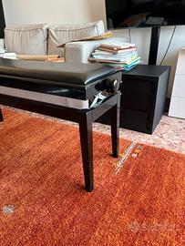 Panca per pianoforte doppia regolabile