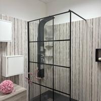 WALK-IN 120 BOX DOCCIA  PROFILO NERO