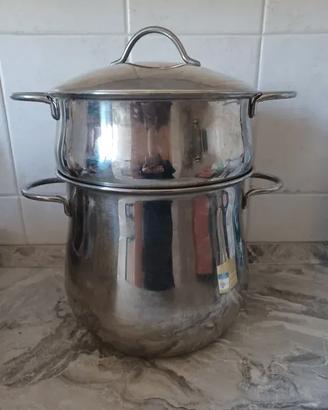 Couscoussiera Vaporiera Frabosk Acciaio Inox set d