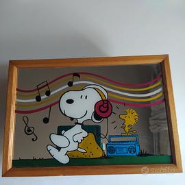 quadro specchio vintage Snoopy Peanuts 