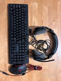 Tastiera,mouse, gaming,cuffie gaming