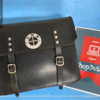 Bmw Ninet-Scrambler-Pure:Borsa pelle con logo