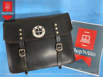Bmw Ninet-Scrambler-Pure:Borsa pelle con logo