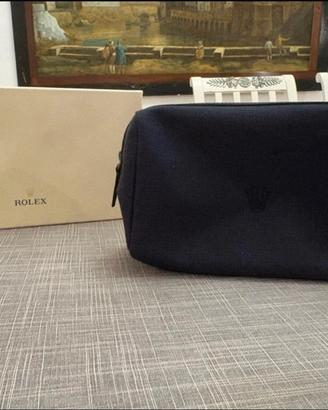 Beauty Case/Pochette da Viaggio Rolex Tela/Pelle