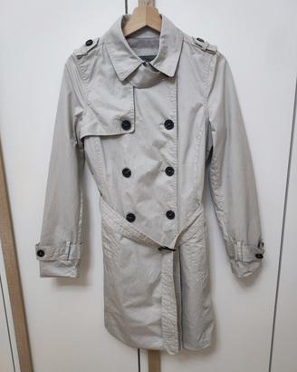 Trench donna grigio chiaro Zara taglia M