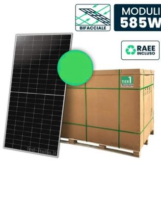 Pannelli Solari 585W Bifacciale TIER-1 N-Type TOPC