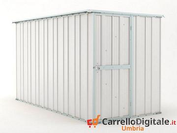 deposito attrezzi giardino 175x307cm 5,4mq bianco