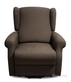 Poltrona reclinabile elettrica 2 motori Marrone