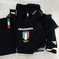 Diadora maglia e calzettoni divisa arbitro, M nera