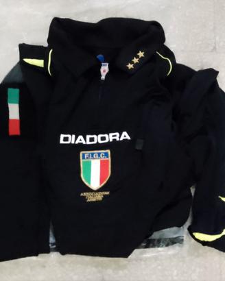 Diadora maglia e calzettoni divisa arbitro, M nera