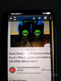 Audio Sony lettore CD DVD altoparlanti