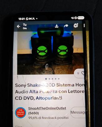 Audio Sony lettore CD DVD altoparlanti