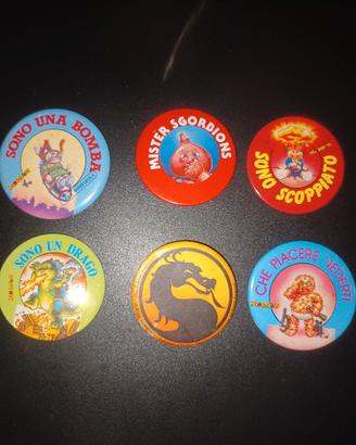 Lotto spille anni 80/90( Sgorbions +mortal kombat)