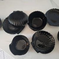 Set 12 pz Arcopal Conchiglia Nero/Fumé – 6 Ciotole