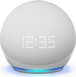 alexa echo dot 5ª generazione ( bianco ) con orolo