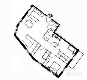 Quadrilocale con terrazza a Montagna