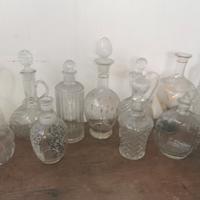 bottiglie antiche in vetro