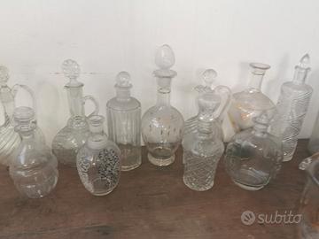 bottiglie antiche in vetro