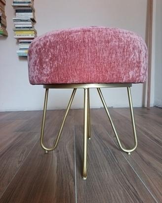 Pouf rosa antico