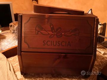 cassetta in legno x lustrascarpe sciuscia