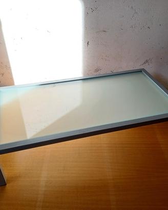 tavolino metallo e vetro salotto ufficio
