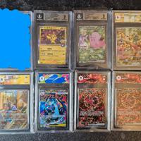 Carte Pokemon gradate Pikachu Eevee Charizard