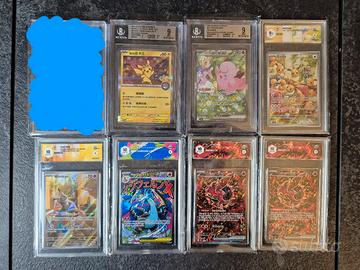 Carte Pokemon gradate Pikachu Eevee Charizard